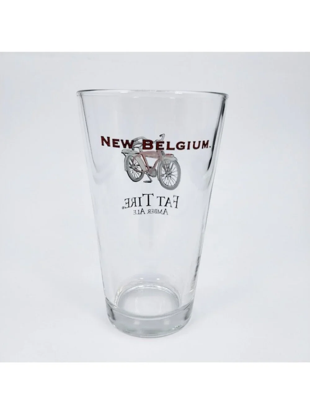 Fat Tire Amber Ale Pint Glass New Belgium Beer Bicycle